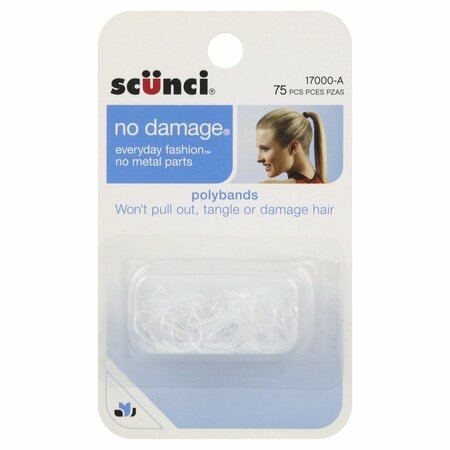 SCUNCI Mn Polybands Clear, 75PK 297933